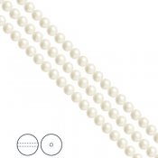Preciosa Nacre Pearls (premiumkvalitet), 4mm, Cream