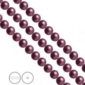 Preciosa Nacre Pearls (premiumkvalitet), 8mm, Light Burgundy