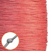 Вощёный хлопковый шнур, 1мм,
кораллово-розовый, 10м