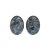 Cabochon, natural larvikite/grey labradorite, approx. 22x30mm
