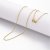 50cm twist chain necklace, dull gold-plated stainless surgical steel