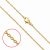 50cm twist chain necklace, dull gold-plated stainless surgical steel
