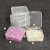 10-pack små förvaringsaskar av transparent plast, 5.5x5.5x2cm