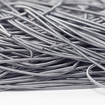 Mjuk cannetille wire för pärlbroderier, 1mm grov, lavendelgrå/gunmetal