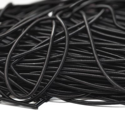 Mjuk cannetille wire för pärlbroderier, 1mm grov, svart