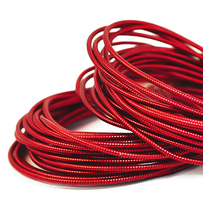 Styv cannetille wire för pärlbroderier, 1mm grov, röd