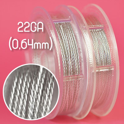 Tvinnad Artistic Wire, tarnish resistant silver, 22GA (0,64mm grov)