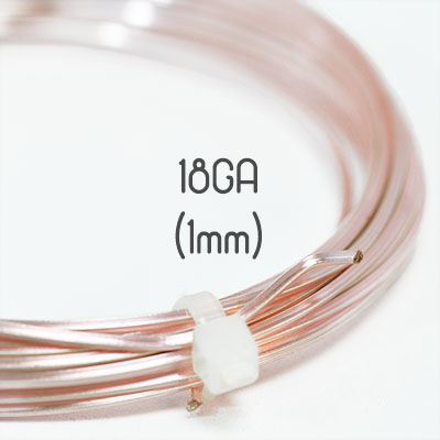 Fyrkantig non-tarnish roséfärgad wire, 18GA