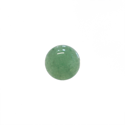 Cabochon, naturlig grön aventurin, 14mm rund