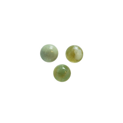 Cabochon, naturlig ljusgrön agat, 6mm rund