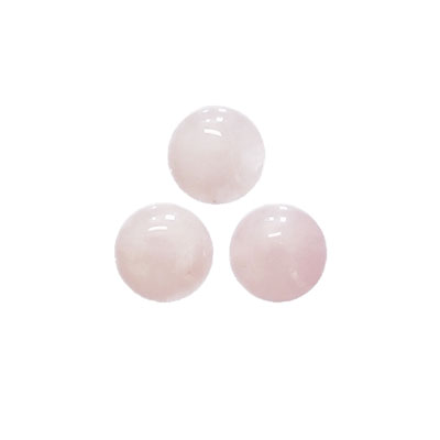 Кабошон, натуральный розовый кварц, 14мм
