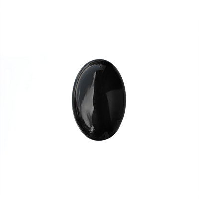 Cabochon, naturlig svart agat, 20x30mm oval