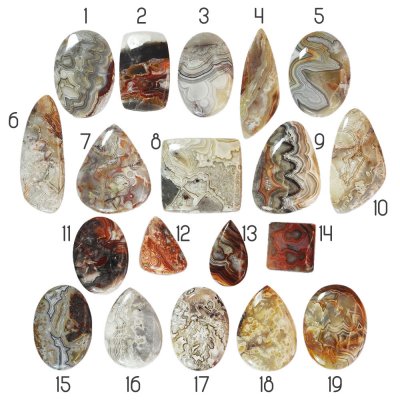 VIP lot, Crazy Lace agate cabochons, choose your unique piece