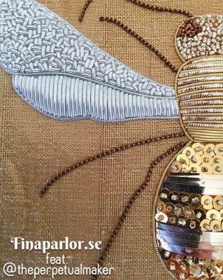 Check purl wire for bead embroidery, 1-1,5mm, gold, approx. 30-35cm x 3