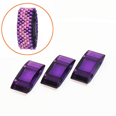 Carrier beads, 9x18mm stompärlor av akryl, lila