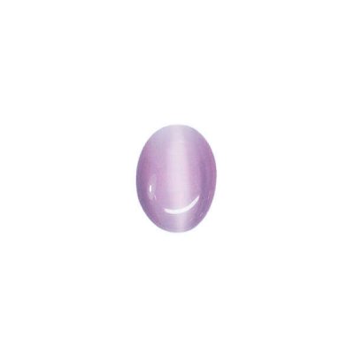 Cabochon, cat's Eye glass, 13x18mm oval, light purple