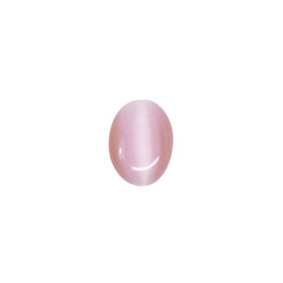 Cabochon, cat's Eye glass, 13x18mm oval, dusty amethyst