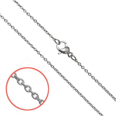 Twist chain necklace, stainless surgical steel