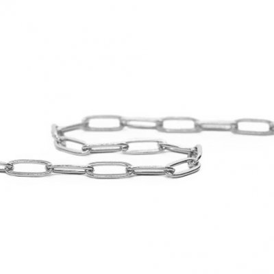 Soldered chain, stainless surgical steel, 4x10mm