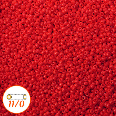 Miyuki seed beads 11/0, opaque red