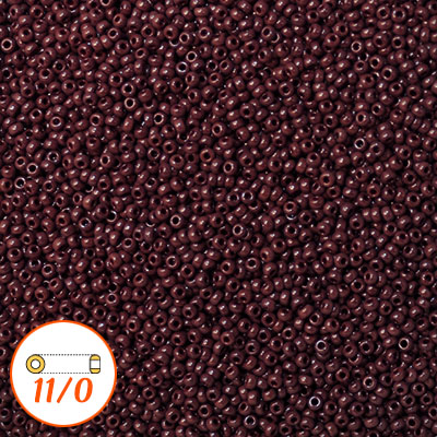 Miyuki seed beads 11/0, opaque currant