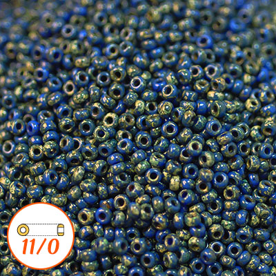 Miyuki seed beads 11/0, Picasso Montana