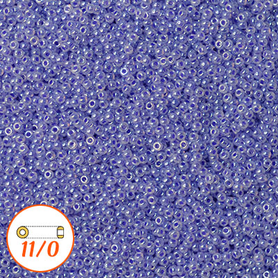 Miyuki seed beads 11/0, lilac ceylon