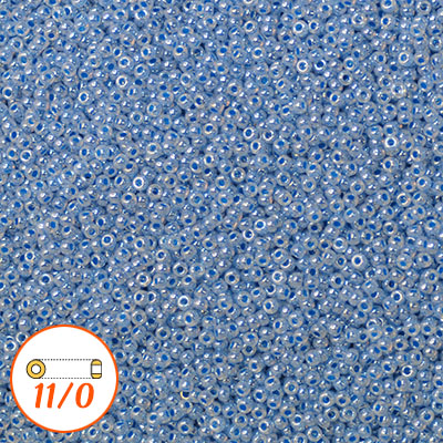 Miyuki seed beads 11/0, dark sky blue ceylon