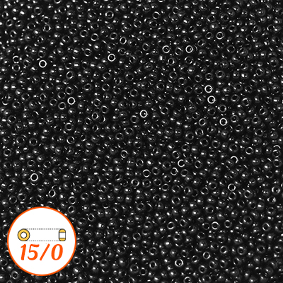 Miyuki seed beads 15/0, black
