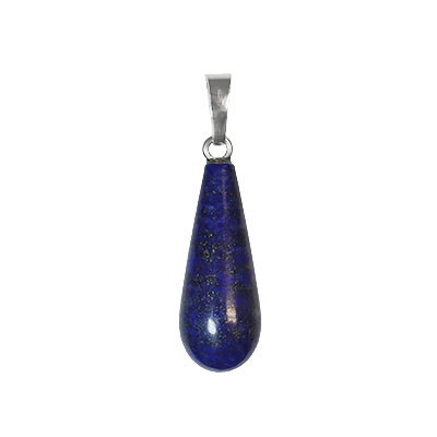 Dropphänge inkl. berlockhållare, 10x36mm, naturlig lapis lazuli