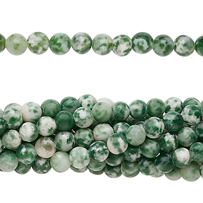 4mm round beads, natural tree agate
