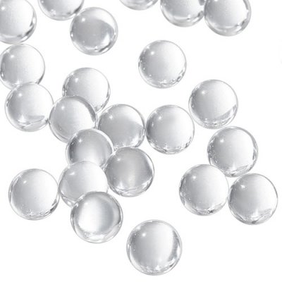 4-pack oborrade kulor av genomskinligt glas, ca 10mm