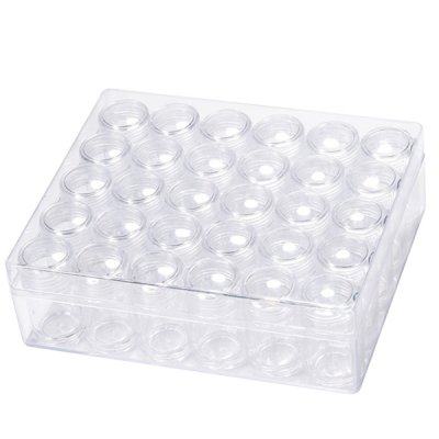 30 storage jars in a 14x16.5cm big clear organiser