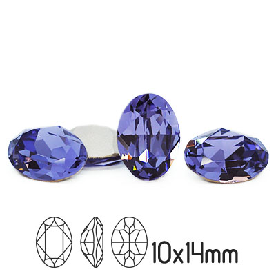 Preciosa kristall, 14x10mm MC Oval, Tanzanite