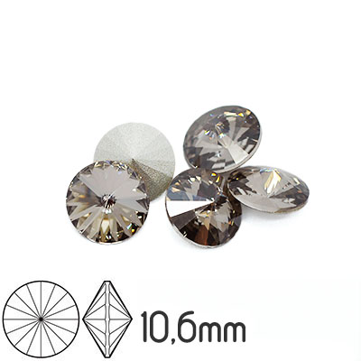 Preciosa rivoli kristaller, 10.6mm (SS47), Crystal Velvet