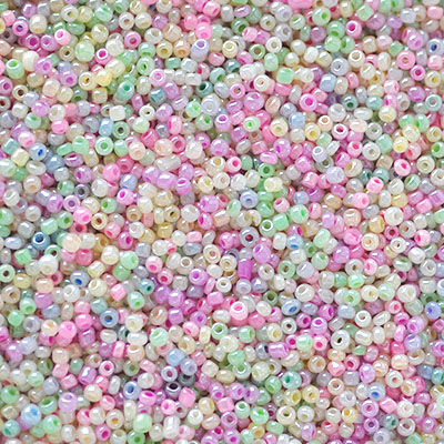 Seed beads, ca 2mm, pastellmix