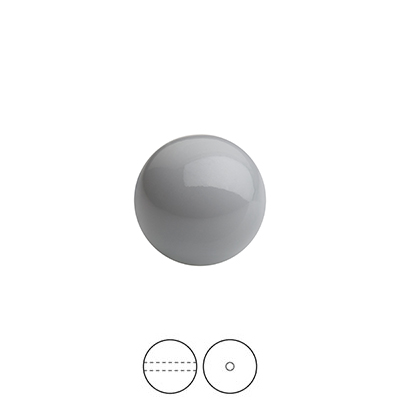 Preciosa Nacre Pearls (premiumkvalitet), 10mm, Ceramic Grey