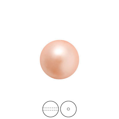 Preciosa Nacre Pearls (premiumkvalitet), 10mm, Peach