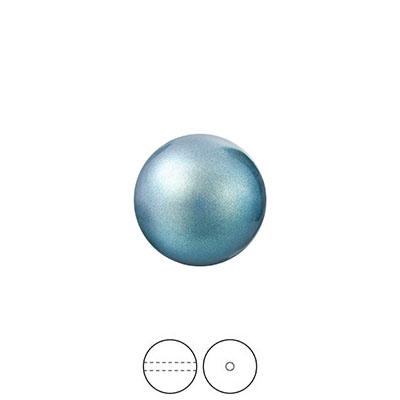 Preciosa Nacre Pearls (premiumkvalitet), 12mm, Pearlescent Blue