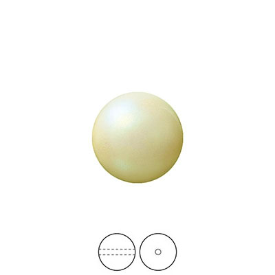 Preciosa Nacre Pearls (premiumkvalitet), 10mm, Pearlescent Cream