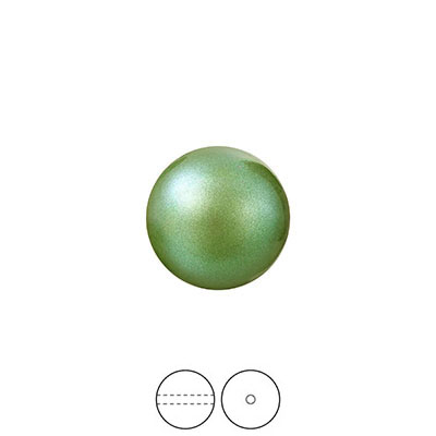 Preciosa Nacre Pearls (premiumkvalitet), 12mm, Pearlescent Green