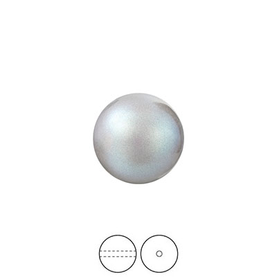 Preciosa Nacre Pearls (premiumkvalitet), 12mm, Pearlescent Grey