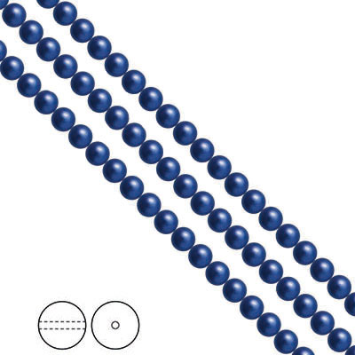 Preciosa Nacre Pearls (premiumkvalitet), 4mm, Blue