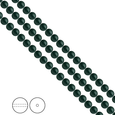 Preciosa Nacre Pearls (premiumkvalitet), 4mm, Malachite