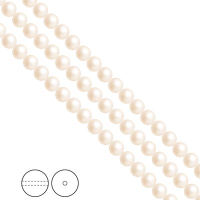 Preciosa Nacre Pearls (premiumkvalitet), 5mm, Creamrose