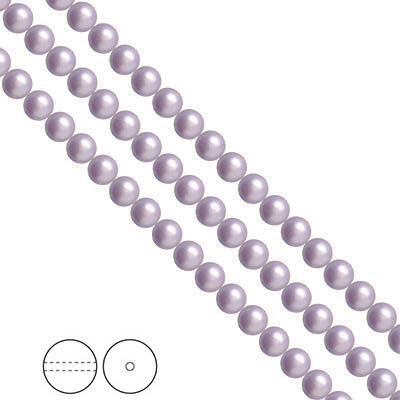 Preciosa Nacre Pearls (premiumkvalitet), 5mm, Lavender