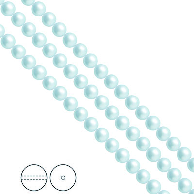 Preciosa Nacre Pearls (premiumkvalitet), 5mm, Light Blue