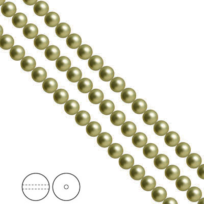 Preciosa Nacre Pearls (premiumkvalitet), 5mm, Light Green