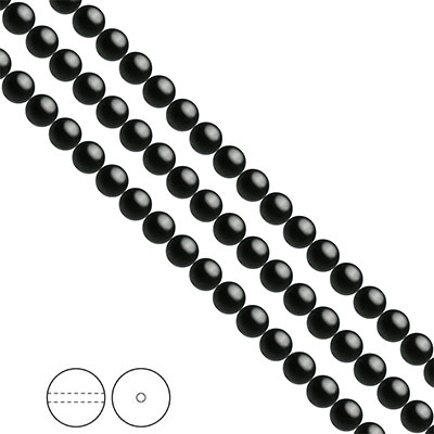 Preciosa Nacre Pearls (premiumkvalitet), 5mm, Magic Black