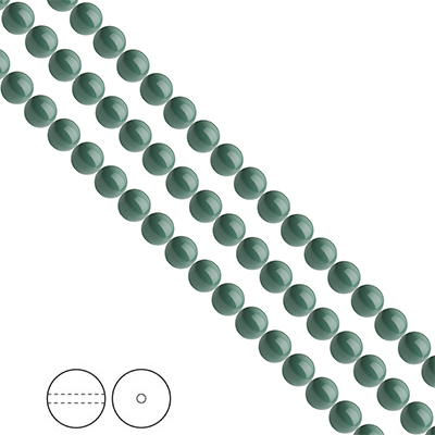 Preciosa Nacre Pearls (premiumkvalitet), 5mm, Sage